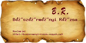 Böszörményi Rózsa névjegykártya